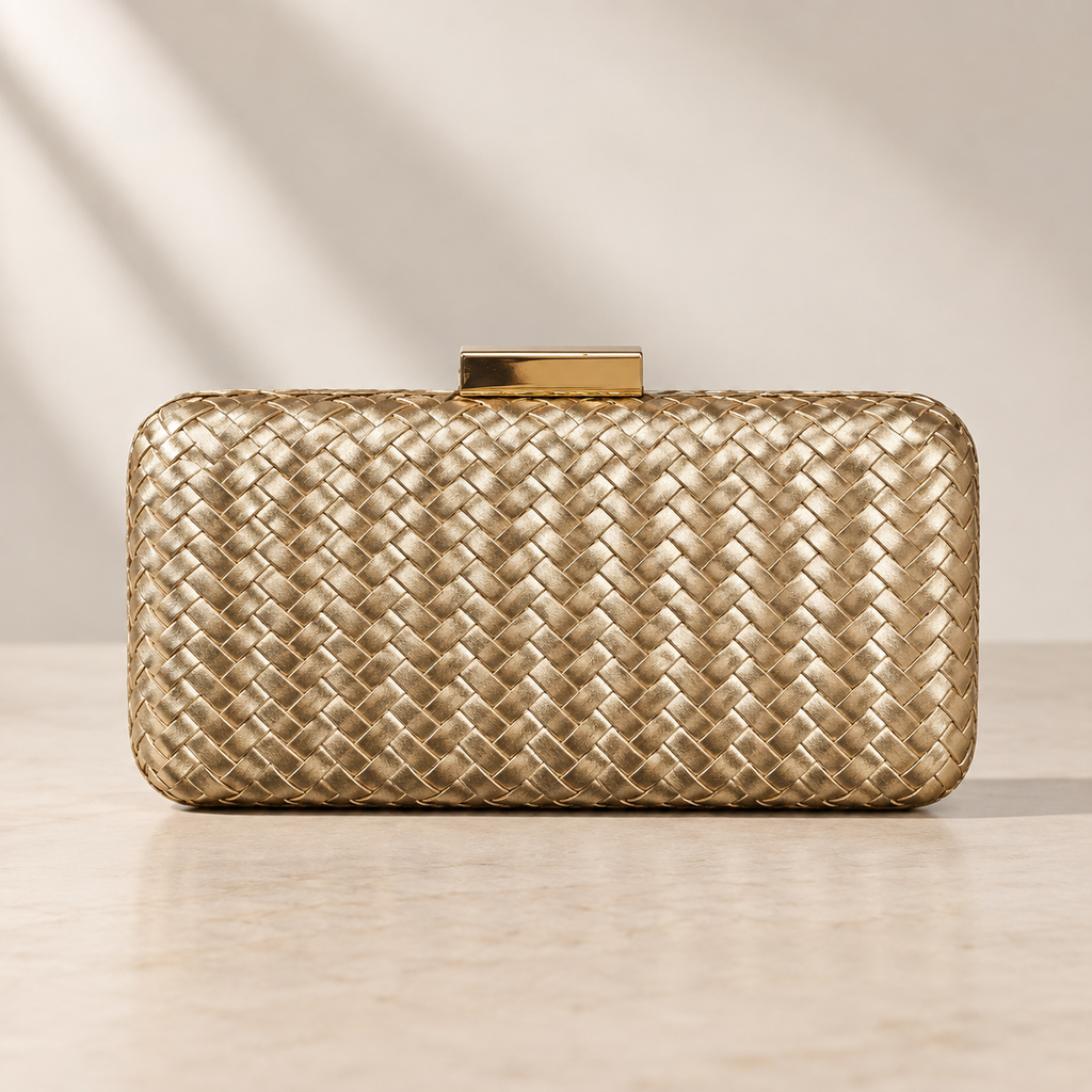 Gold Weave Clutch