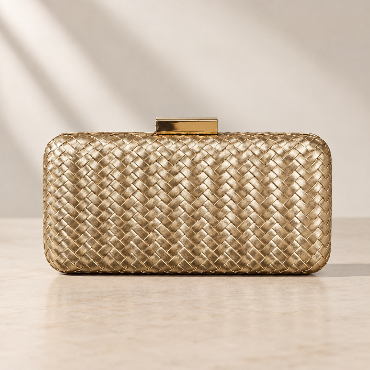 Gold Weave Clutch