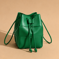 Green Weave Bucket Bag